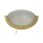 Herda Holland - Wandlamp - Hollywood Regency - Messing - Gesatineerd Glas - 80'S thumbnail 1