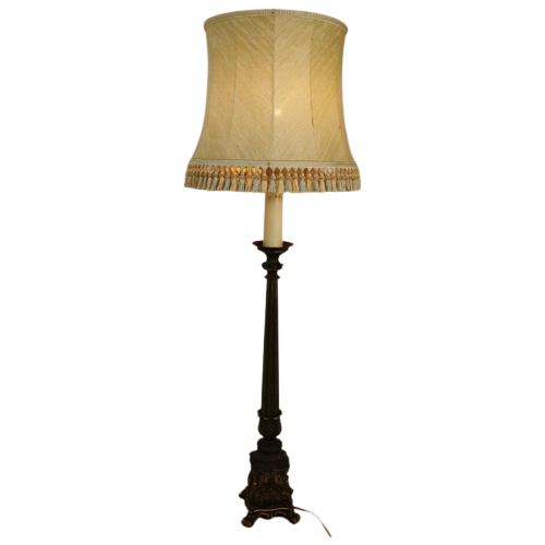 Vintage Messingen Staande Lamp, Messing Schemerlamp