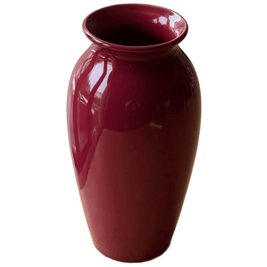 Vintage Porcelain Burgundy Vase 1