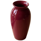 Vintage Porcelain Burgundy Vase thumbnail 1