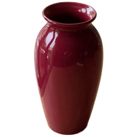 Vintage Porcelain Burgundy Vase