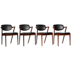 Reupholstered Rosewood Z-chair : No. 42 By Kai Kristiansen 1960s, Set Of 4 thumbnail 1