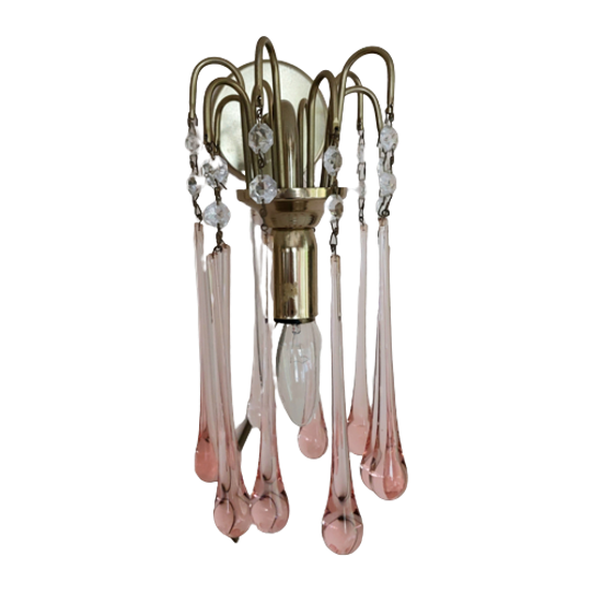 Teardrop Wandlampje Roze Pegels 1