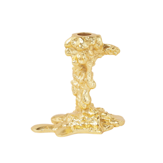 Polspotten Gouden Drip Kandelaar L 1