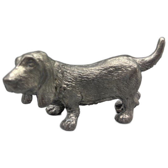 Basset Hound Miniatuur Verzilverd/zilver 1