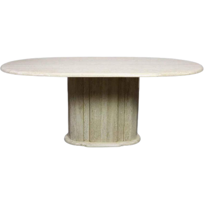 Vintage Italian Travertine Table, 1970'S