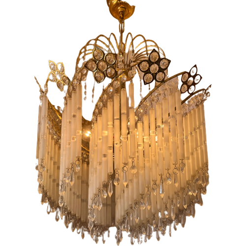 Italiaanse Kroonluchter Staafjes Vintage Hanglamp