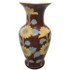 Grote Vintage Vaas Met Zonnebloemen thumbnail 1
