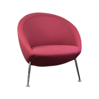 Vintage Design Fauteuil Van Artifort Model Hanna In Stevige Paarse Stof