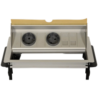 Powerlogic Inbouw Deskdock, Aluminium, 27 X 15 Cm