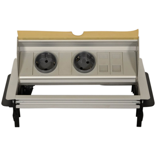 Powerlogic Inbouw Deskdock, Aluminium, 27 X 15 Cm 1