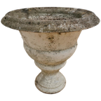 Brocante Franse Stenen Tuinvaas, Bloempot Tuinpot Steen 402 thumbnail 1