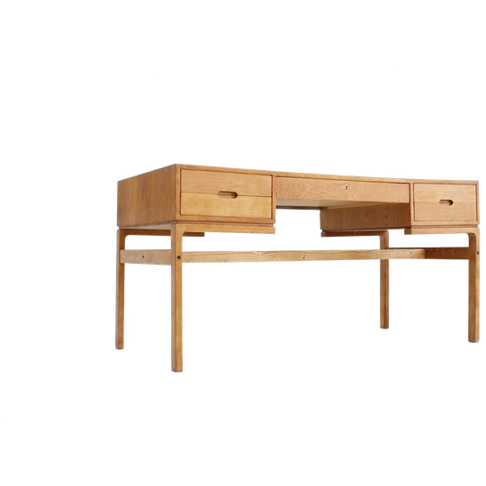 Vintage Deens Teakhouten Bureau  Arne Wahl Iversen, Jaren 50 1