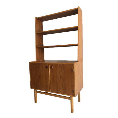 Vintage Zweedse Boekenkast Teak En Eikenhout