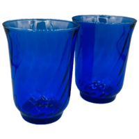 Set Arcoroc Electric Blue Swirl Glazen 2 Stuks