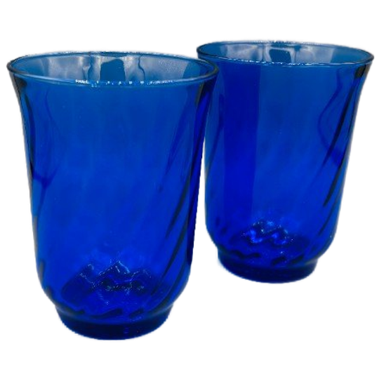 Set Arcoroc Electric Blue Swirl Glazen 2 Stuks 1