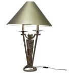 Brutalist Lamp / Metal Shade Height 77 Width 53 Cm thumbnail 1