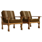 Vintage Eiken Fauteuils | Jaren 50 | Deens thumbnail 1