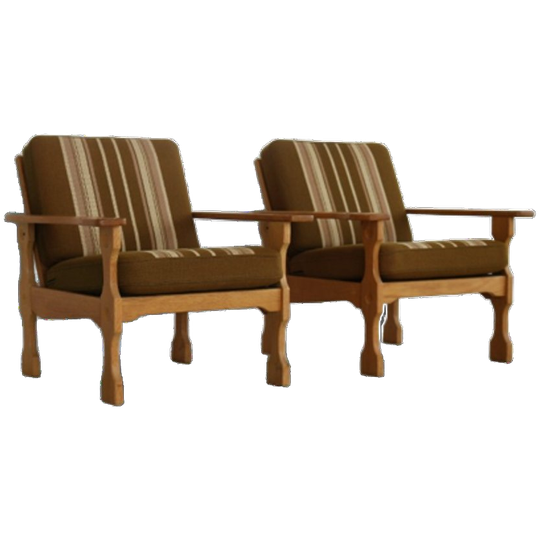 Vintage Eiken Fauteuils | Jaren 50 | Deens 1