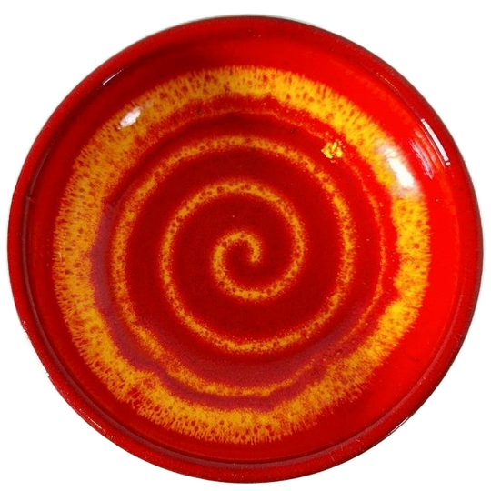 Vintage Keramieke Schaal Oranje Geen West Germany 1