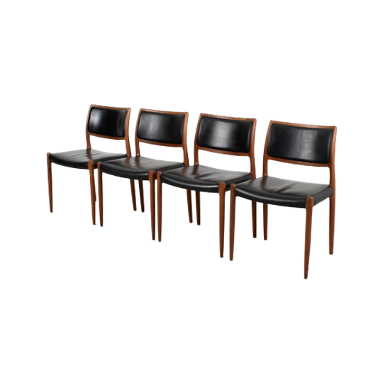 Set Van 4 Møller Eetkamerstoelen 69768 1