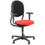 Ahrend 220 Bureaustoel, Zwart/Rood, 2D Armleggers thumbnail 1