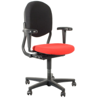Ahrend 220 Bureaustoel, Zwart/Rood, 2D Armleggers