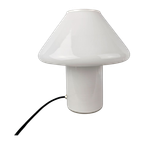 Fantastische Vintage "Mushroom" Lamp Gemaakt Van 1 Stuk Wit Opaalglas / Melkglas thumbnail 1