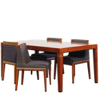 Prachtige Art Deco Set Bestaande Uit Een Eettafel En 4 Eetkamerstoelen Van Schuitema thumbnail 1
