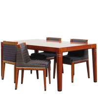 Prachtige Art Deco Set Bestaande Uit Een Eettafel En 4 Eetkamerstoelen Van Schuitema