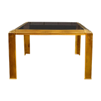 Coffee Table Made Of Brass And Glass From The 60S.