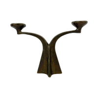 Brutalist Bronze Candle Stick By Michael Harjes , 1970S