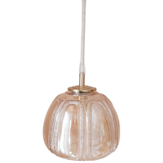 Vintage Bubble Hanglamp | Vintage Bol Amberkleur Jaren 60 1