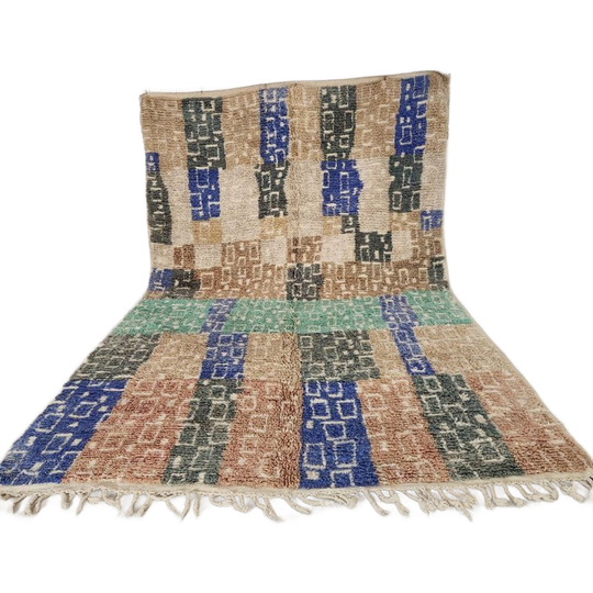 Vintage Boujaad Vloerkleed 300x200 Cm – Handgeknoopt Marokkaans Berber Tapijt – Multicolor Wol – Mid-century Design 1