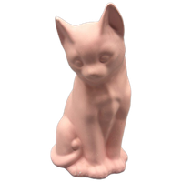 Pastel Roze Mat Keramiek Kat 80's