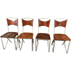 Set Van 4 Vintage Design Eetkamerstoelen thumbnail 1