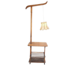 Lectuurtafel Met Lamp | Bijzettafel Eiken Vloerlamp Lectuur thumbnail 1
