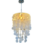 Meerdere Beschikbaar! Capiz Schelpen Hanglamp Parelmoer Schelp Chrome Details ! Luxe Uitvoering thumbnail 1
