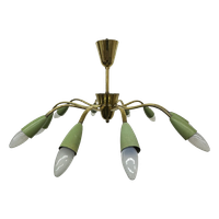 Mid-Century Design Spider Brass Ceiling Lamp ,11950’S
