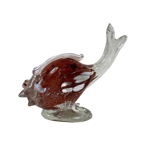 Handmade - Römische Glashütte Linz (Rgh) - Presse Papier / Paperweight- In The Shape Of A Fish