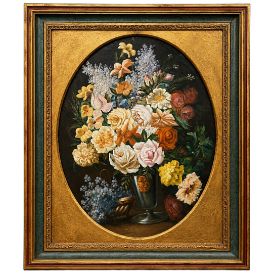 G. Carlier. Gesigneerd Bloemstilleven In Een Prachtige Lijst. 1