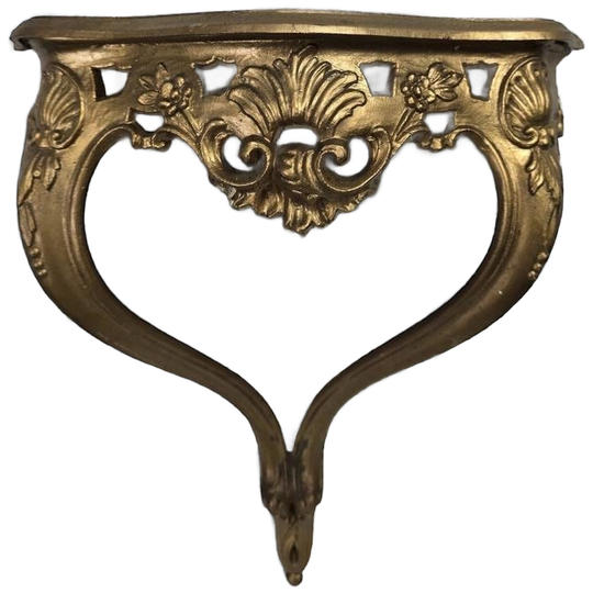 Vintage 'gouden' Barok Hangtafeltje / Console Tafel 1