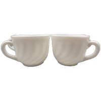 Set Arcopal Kopjes Wit Swirl 4 Stuks