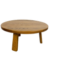 Ronde Massief Eiken Brutalist Salontafel thumbnail 1