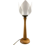 Nederlands Witte Tulp Lamp Van Bonydesign (Niet Gesigneerd), Tafellamp, Bureaulamp thumbnail 1