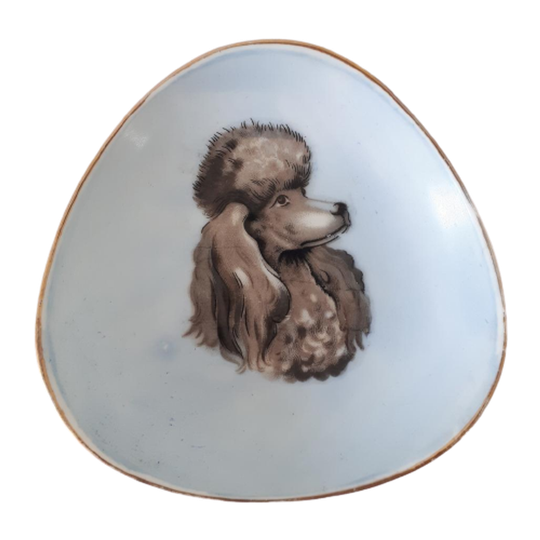 * Fifties Vintage Schaaltje Met Poedel Wandbordje Jaren 50 1