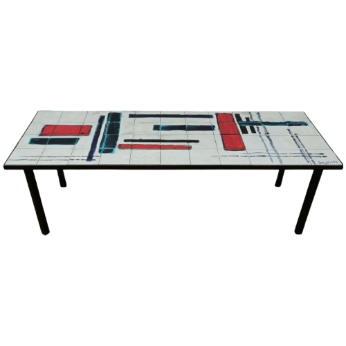 Vintage Tegeltafel, Salontafel, Mid Century Salontafel 05