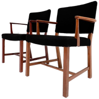 Set Van 2 Deense Mahoniehouten Stoelen Van Erik Bjorn Olsen