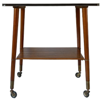 Vintage Houten Trolley Op Wieltjes Met Formica Blad