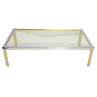Vintage Salontafel Renato Zevi Messing Italië Regency '70